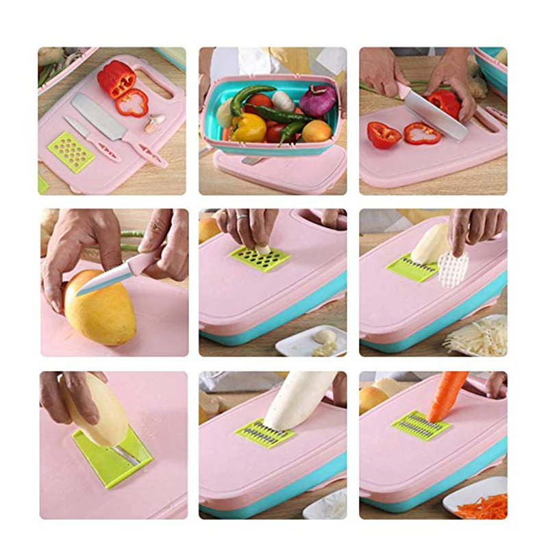 9 In 1 Multi-Functional Vegetable With Basket And Cutting Board