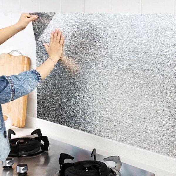 Kitchen Oil Proof Self Adhesive Aluminum Foil Stickers