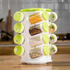 16 In 1 Spice Rack With Cutlery Holder Compact Jars Shelf Organizer