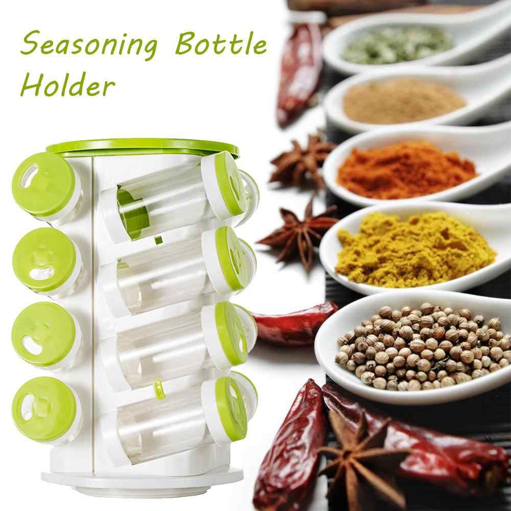 16 In 1 Spice Rack With Cutlery Holder Compact Jars Shelf Organizer