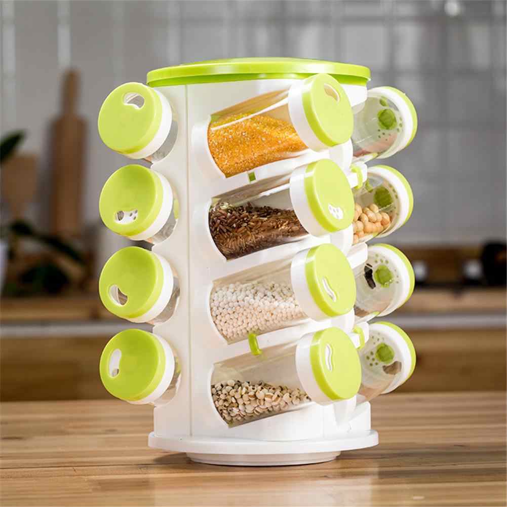 16 In 1 Spice Rack With Cutlery Holder Compact Jars Shelf Organizer