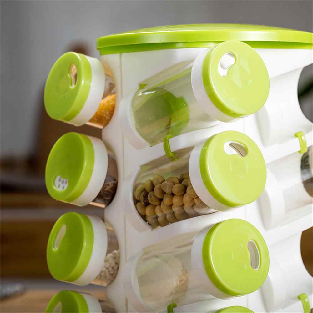 16 In 1 Spice Rack With Cutlery Holder Compact Jars Shelf Organizer