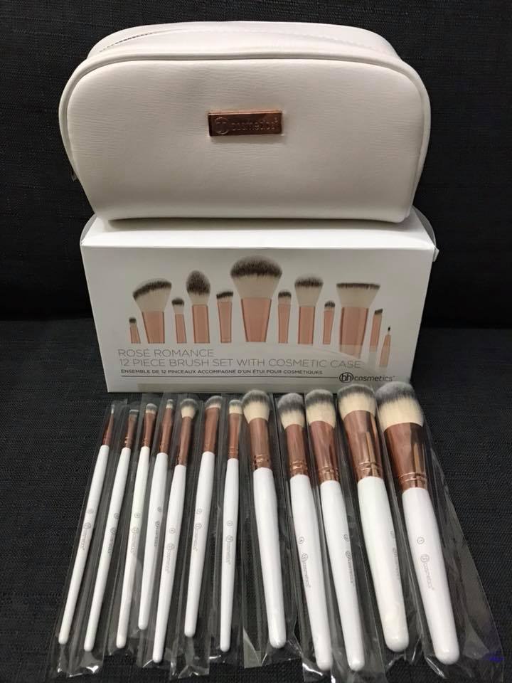 BH Cosmetics Rose Romance 12 Piece Brush Set