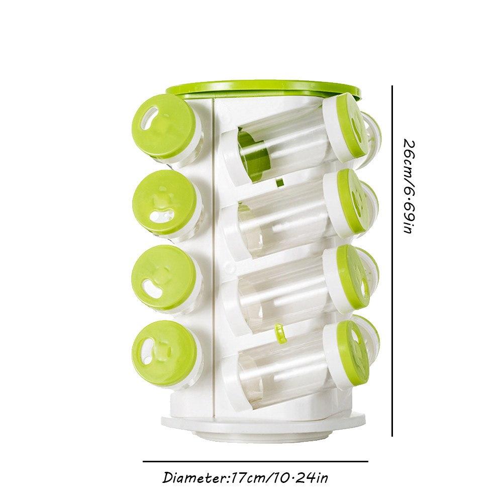 16 In 1 Spice Rack With Cutlery Holder Compact Jars Shelf Organizer
