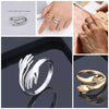 Silver Plated Jewelry Engrave Couple Gift Adjustable Love Hug Ring