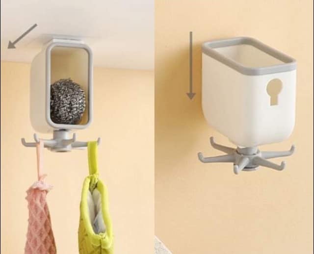 New wall hook 360 rotating storage hook wall mounted