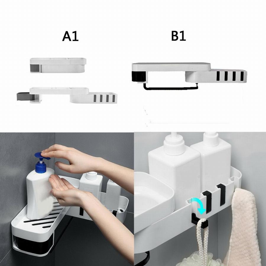 Bathroom shelf 360 rotation