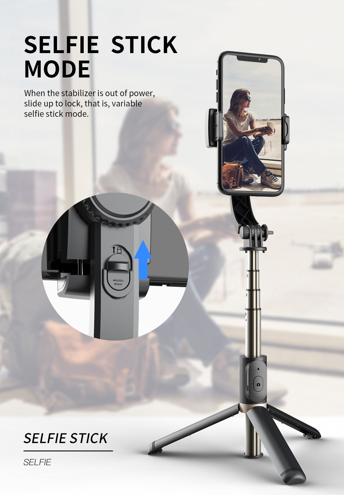Mobile Phone Tripod Selfie Stick Horizontal And Vertical Bluetooth Remote Control