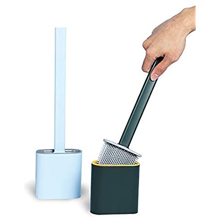 Toilet Silicone Brush and Holder Set for Bathroom
