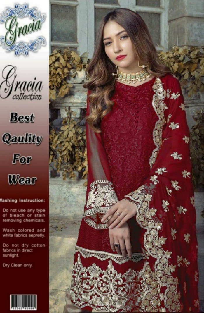 Heavy Embroidered Daman AGHA NOOR