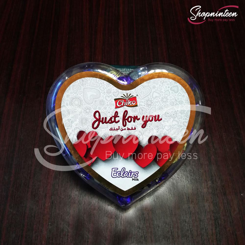 Heart Just For you Eclairs milk Candy