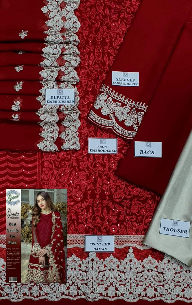 Heavy Embroidered Daman AGHA NOOR