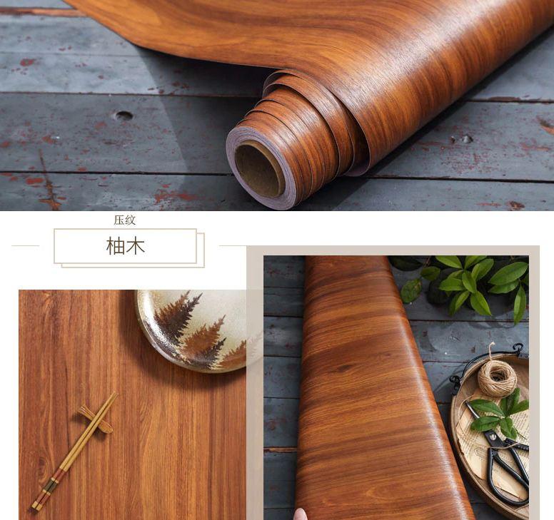 New Waterproof Wood Grain Wallpaper Self Adhesive Vinyl Modern Cabinet Kitchen Furniture Decoration Sticker Contact Paper.