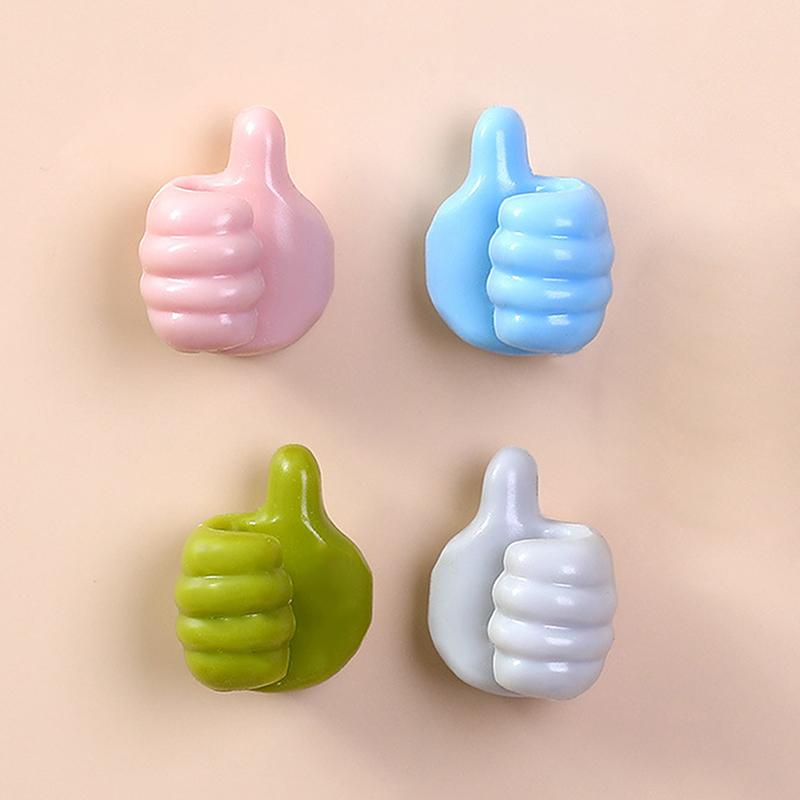 Creative Thumbs Up Shape Wall Hook Clip Holder Kitchen Barthroom Adhesive