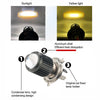 H4 Motorcycle Mini LED Projector Headlight Bulbs Dual Colors White Yellow ATV Scooter E-Bikes Head Light Lamp