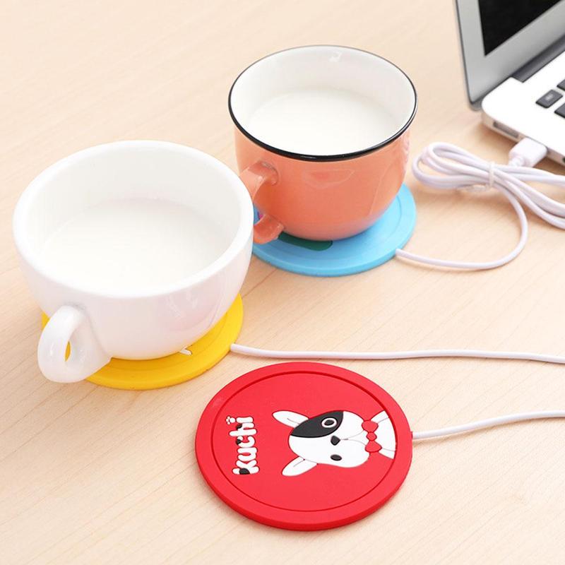Cartoon USB Warmer Gadgets Silicone Usb Cup Pad Heater Warm Tray Cup Mat