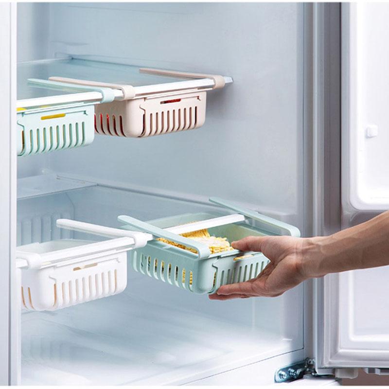 Extendable Plastic Tray Drawer for Fridge Pack of (3)