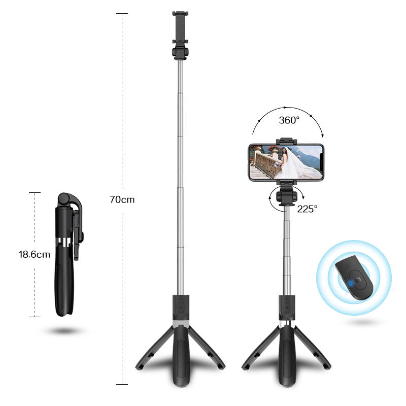 Mobile Phone Tripod Selfie Stick Horizontal And Vertical Bluetooth Remote Control