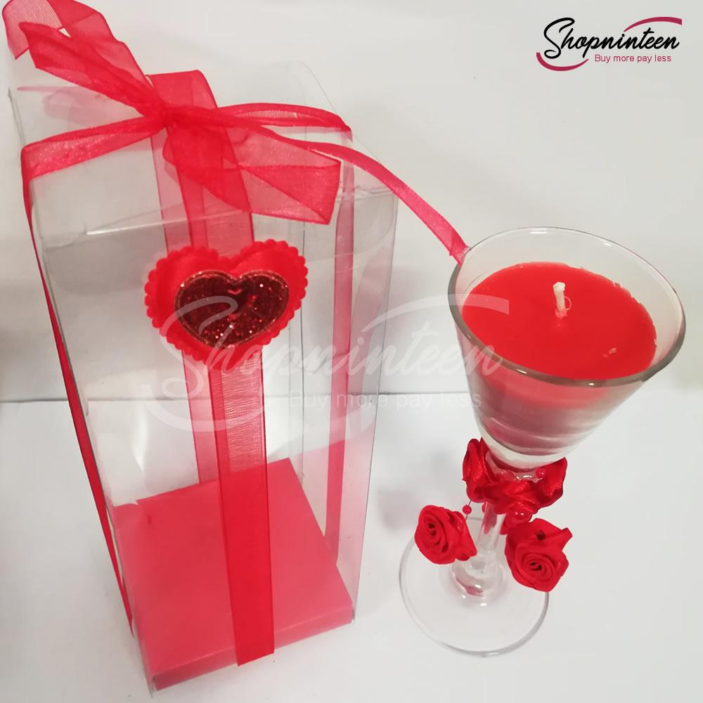 Heart Glass Candle