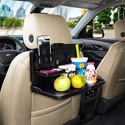 Portable Car Travel Dining Tray Organizer Beige Color