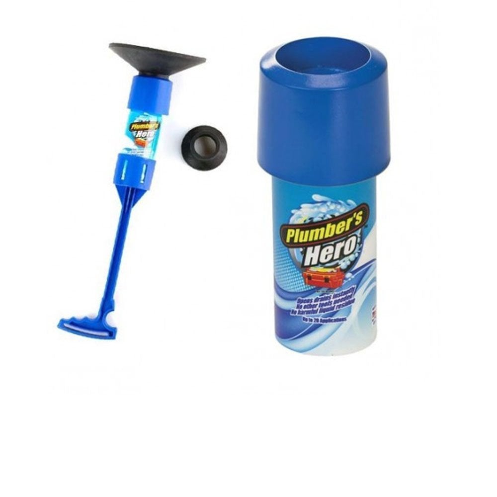 Air Power Drain Blaster Pump For Bath Toilets Bathroom Kitchen PLUMBER HERO