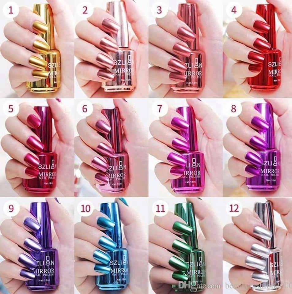 Customize MIRROR NAIL PAINTS pack of Three (3)
