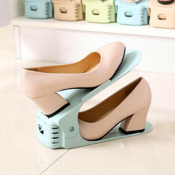 Shoe Storage Stand Shelf Rack Organizer Space Saver Holder Plastic