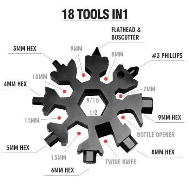 18 in 1 Snowflake Multi Tool