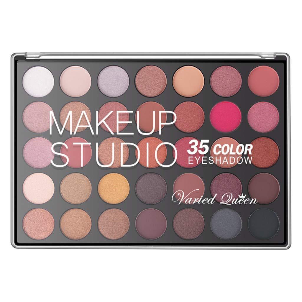 Varied Queen Color Makeup Eye Shadow Dish Makeup Brown Matte Pearl Light Portable 35 Colors