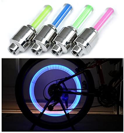 Set of 4 LED Flash Tyre Bike Wheel