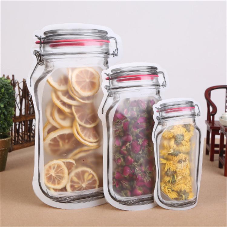 3 PCS Mason Bag Jar Zipper Bags Food Storage/Reusable
