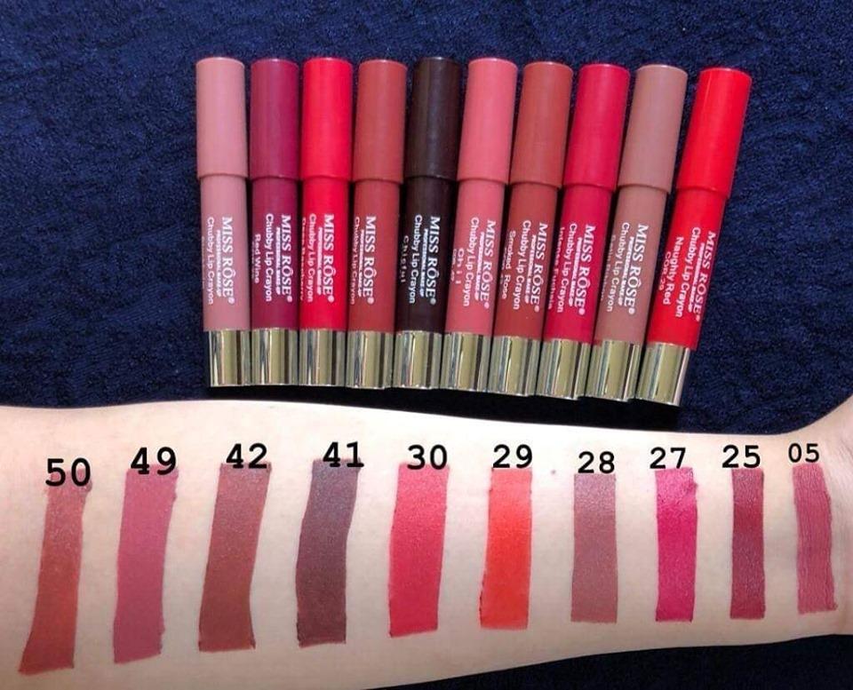 Miss rose original lip crayons pack of 10