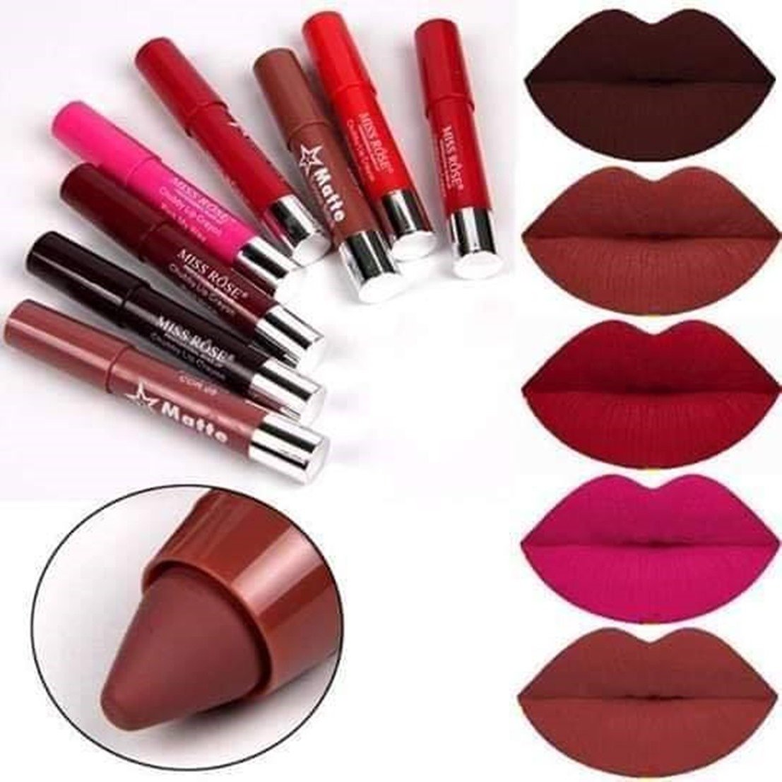 Miss rose original lip crayons pack of 10