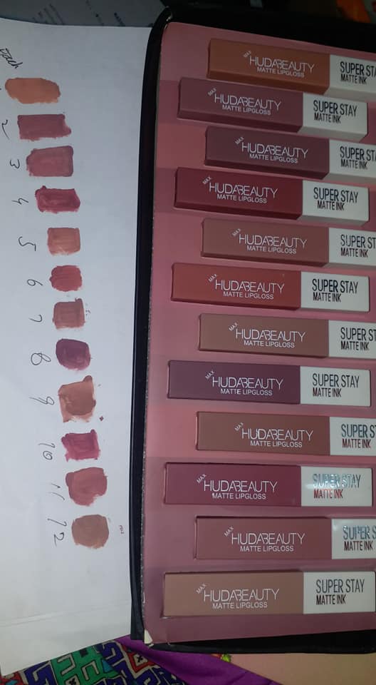 Huda superstay matte ink ( pack of 12 set )