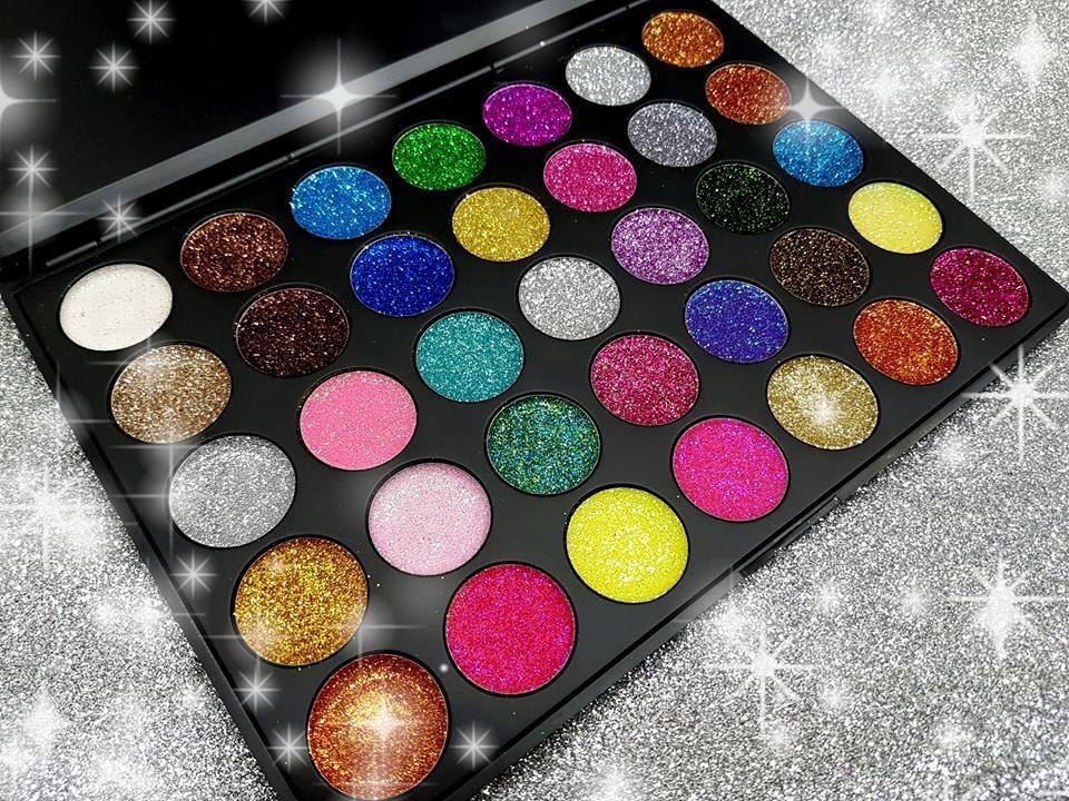 35 color Pressed Glitter Palette