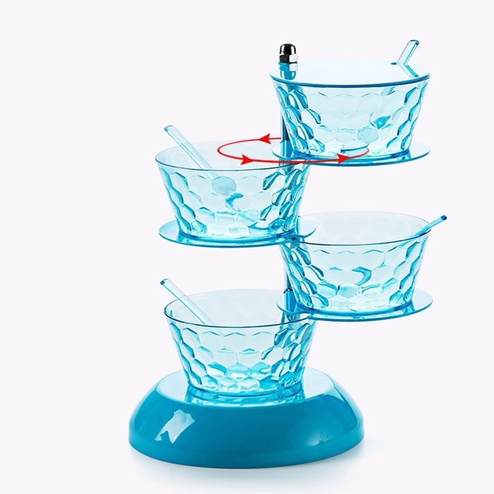 4 Pcs Spice Tower Cruet Set
