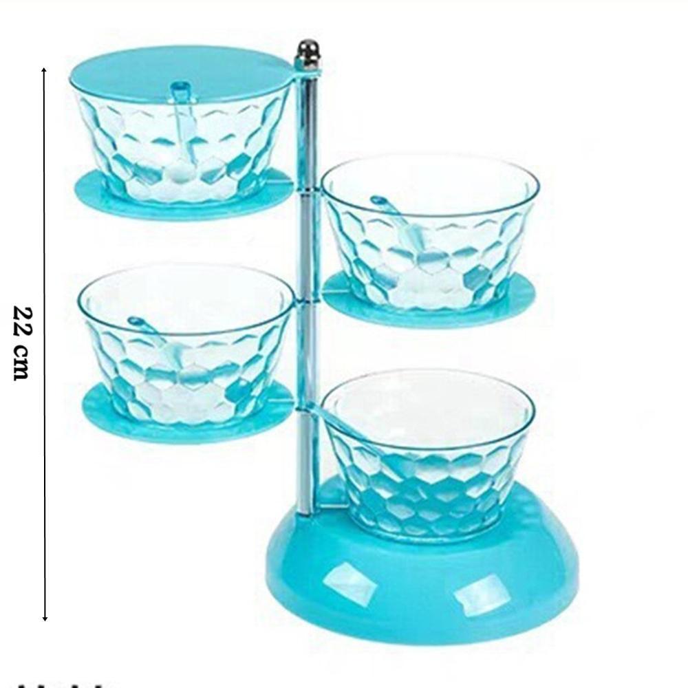 4 Pcs Spice Tower Cruet Set