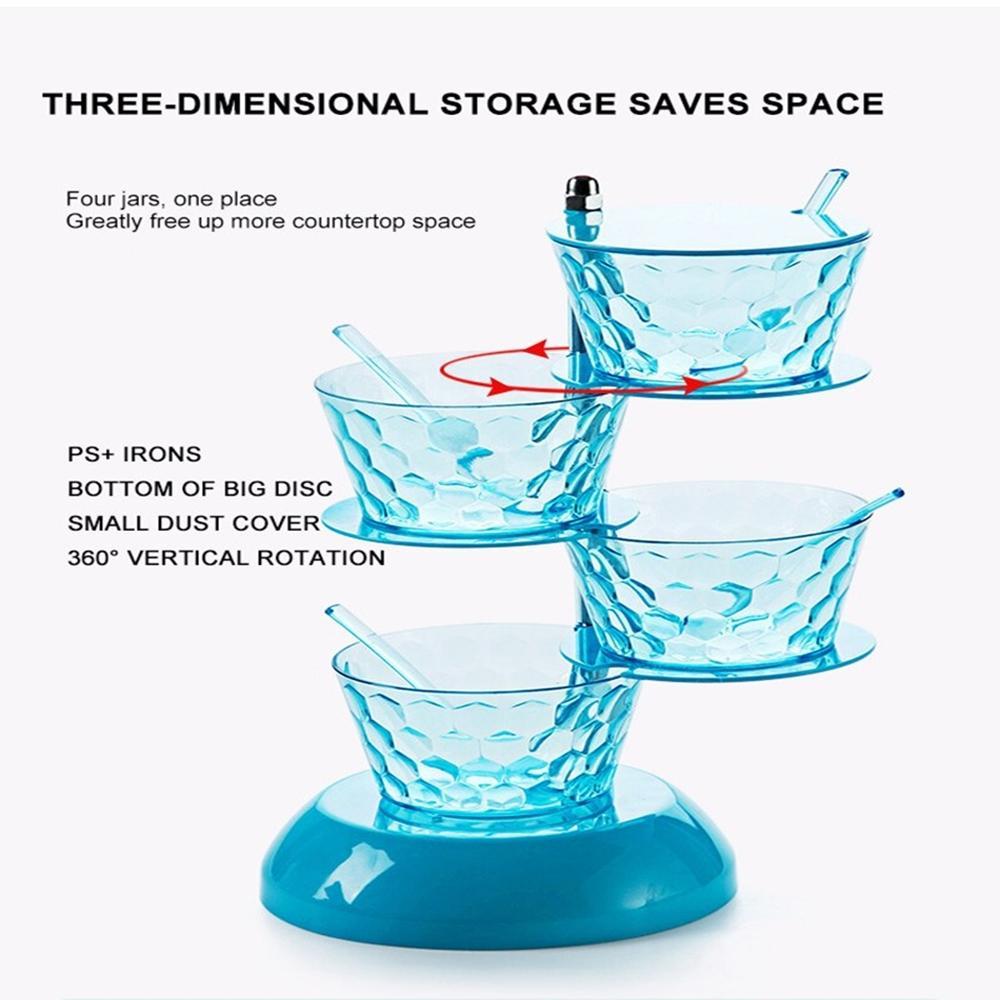 4 Pcs Spice Tower Cruet Set