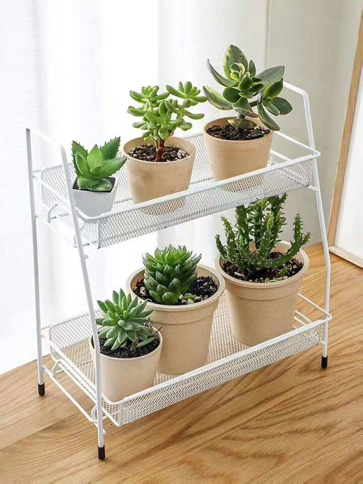 2 Layer Stainless Steel Dish Rack - Multi function Storage Organizer