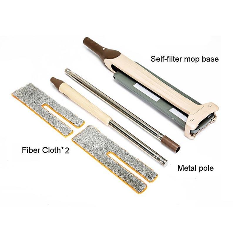 Double Sided Lazy Mop Easy Self Wringing Flat Mop 360 Degree Spin Floor Cleaning Mop