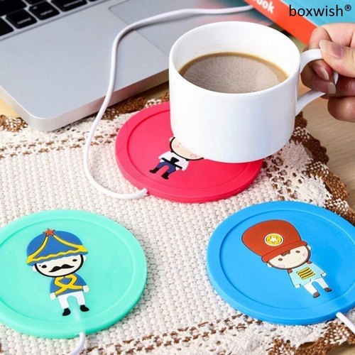 Cartoon USB Warmer Gadgets Silicone Usb Cup Pad Heater Warm Tray Cup Mat