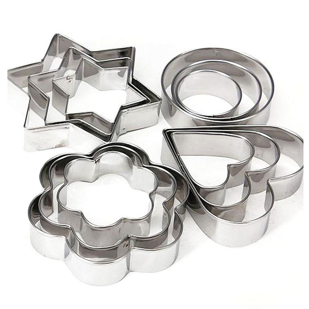 Pack of 12 Cake Baking Tools - Stainless Steel
