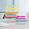 Set of 7 - Rainbow Plastic Containers - Multicolors