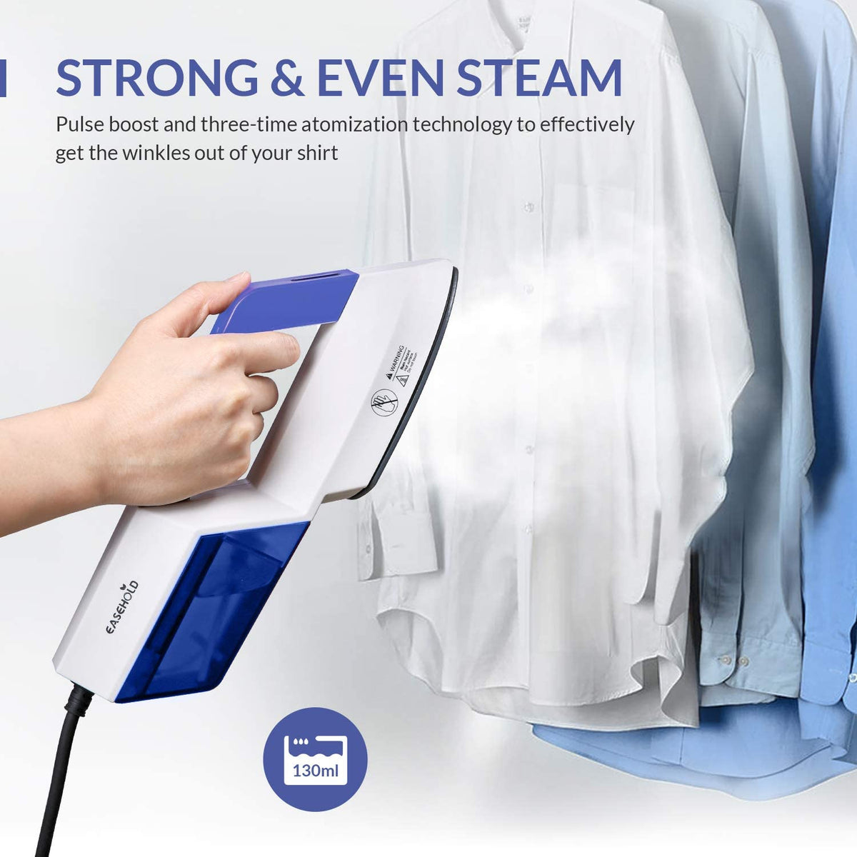 2 in 1 Flat and Hang Dry and Steamer Ironing Portable for Travel