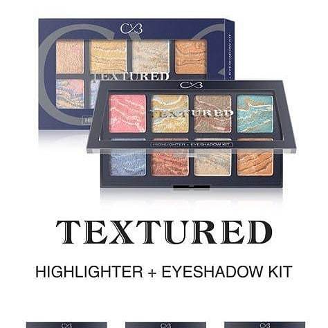 Textured highlighter + eyeshadow palette