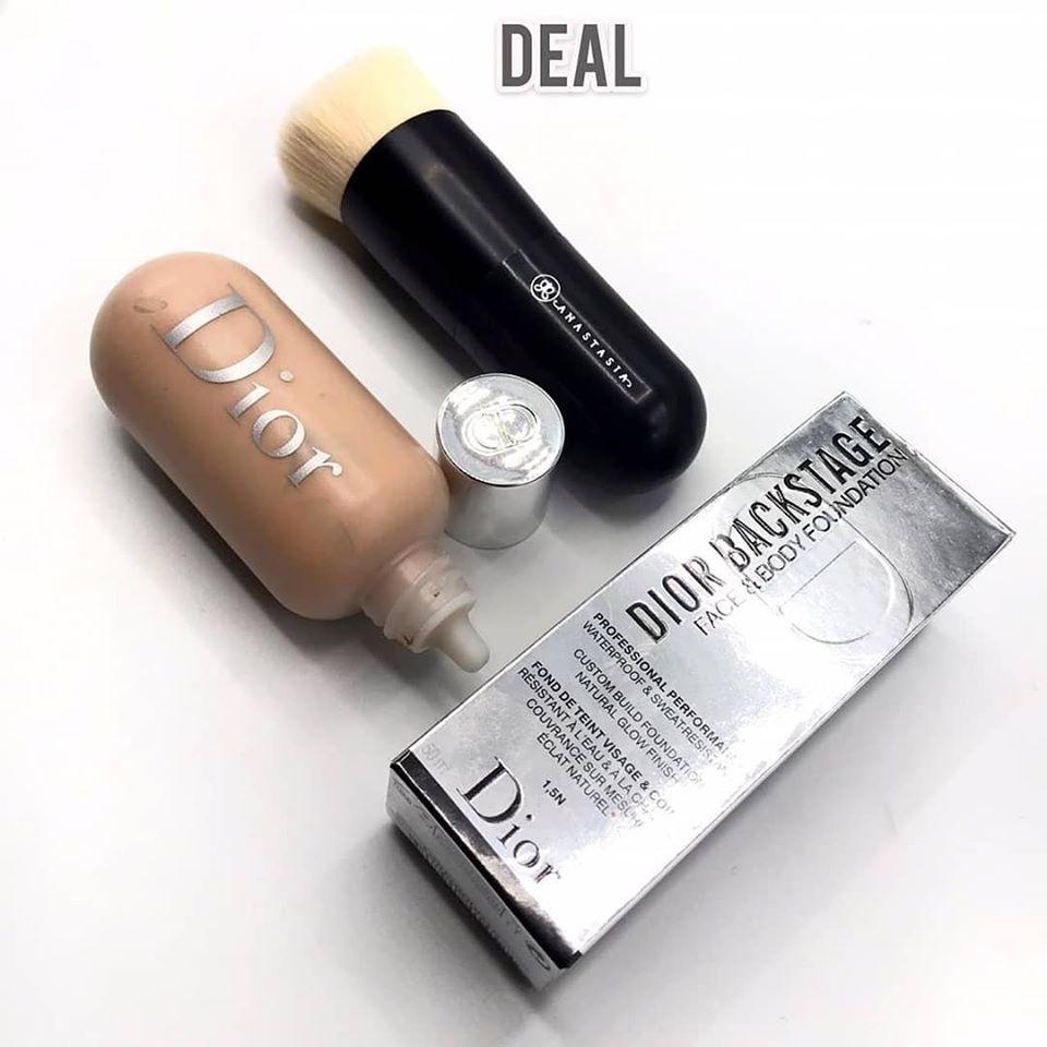 Dior foundation + Anastasia foundation brush