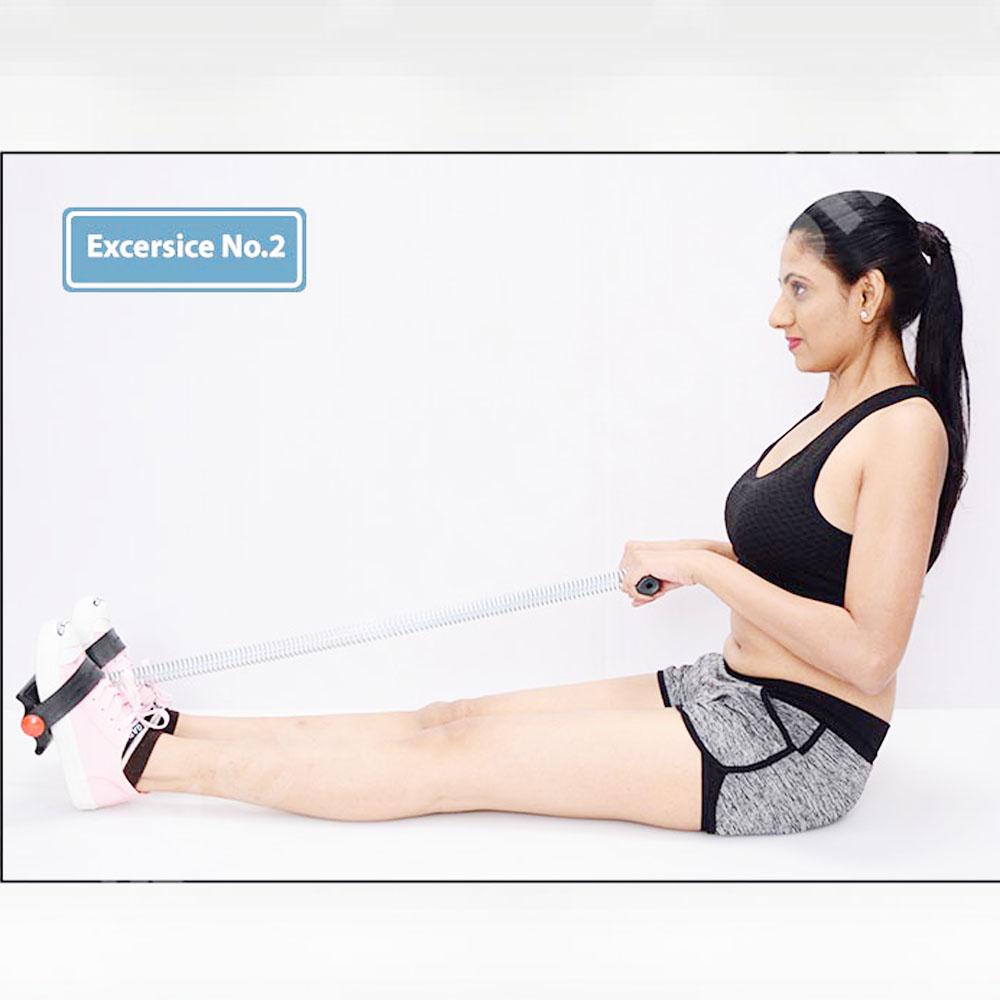 Abdominal Tummy Trimmer Weight Reducer Mono Spring Machine – Black & Silver