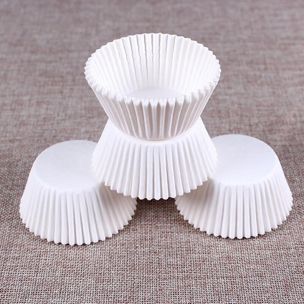 100 Pcs Paper Cupcake Liner - White