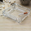 Glass Ashtray Square Crystal Heavy Smoke for Cigar Cigarettes
