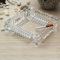 Glass Ashtray Square Crystal Heavy Smoke for Cigar Cigarettes